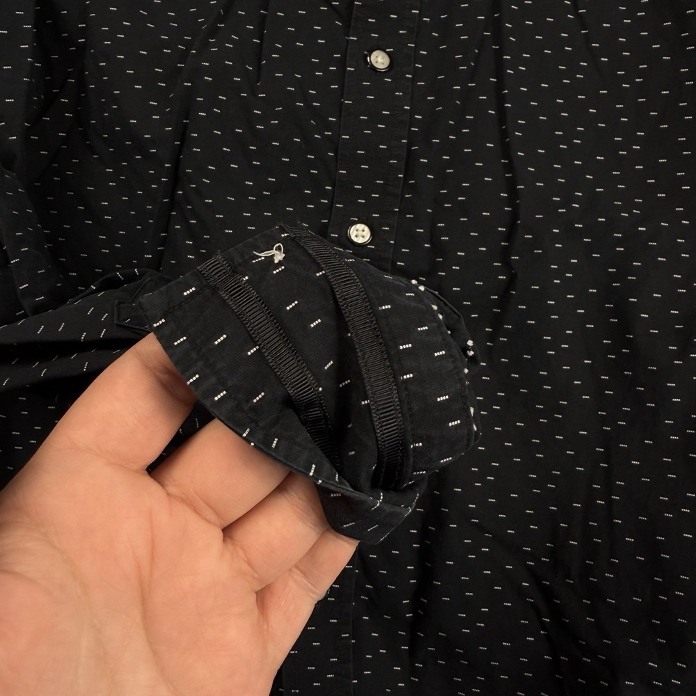 Robert Graham Men's Modern Americana Patterned Button Up Shirt Black XL Read - Picture 7 of 11